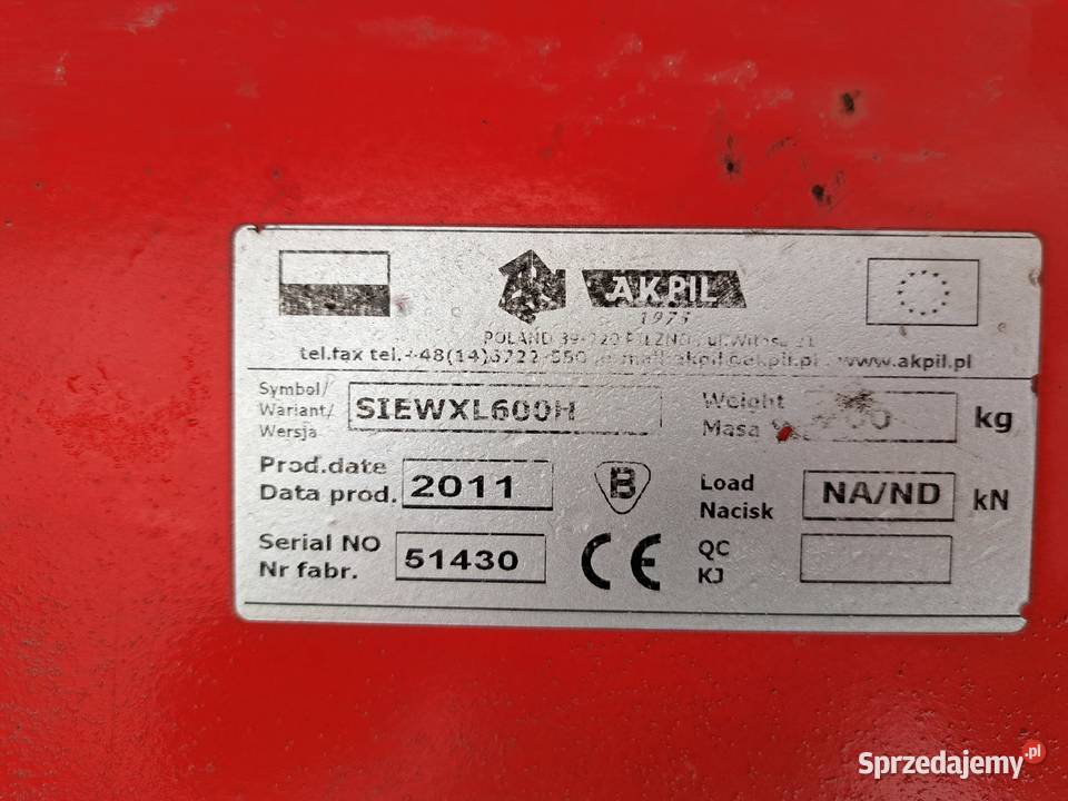Rozsiewacz nawozów 2 tarczowy Akpil 600L małopolskie Proszowice