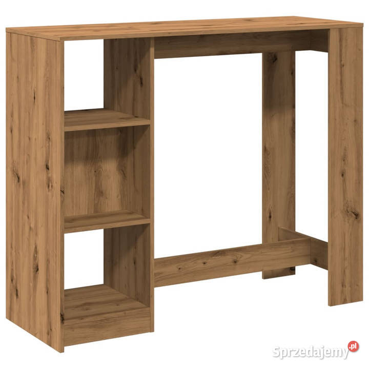 Stolik barowy z regałem dąb artisian 124x46x1035