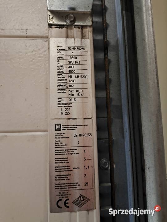 Brama przemysłowa 4000x4000 Hormann SPU F42