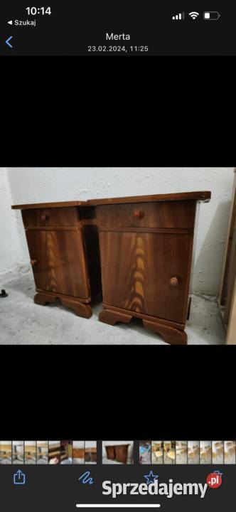 Szafki nocne 2 sztuki PRL sieradz