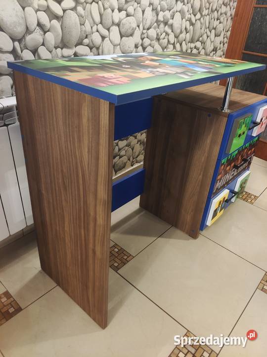 Biurko Minecraft 3 duże szuflady promocja 45cm Nowy Sącz