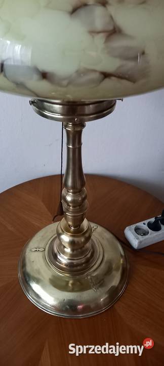 Piękna mosiężna lampa w stylu Art Deco duży Skierniewice