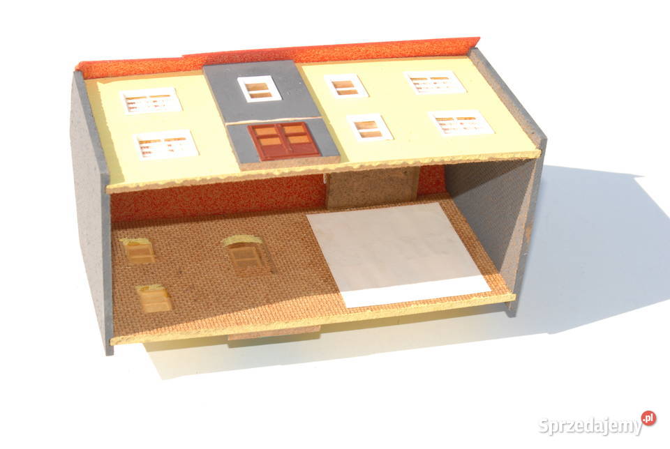 Stara zabawka model budynku domu blok kamienica Cieszyn sprzedam