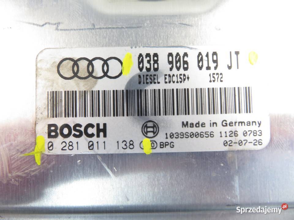 STEROWNIK AUDI A4 B6 19 TDI 038906019JT