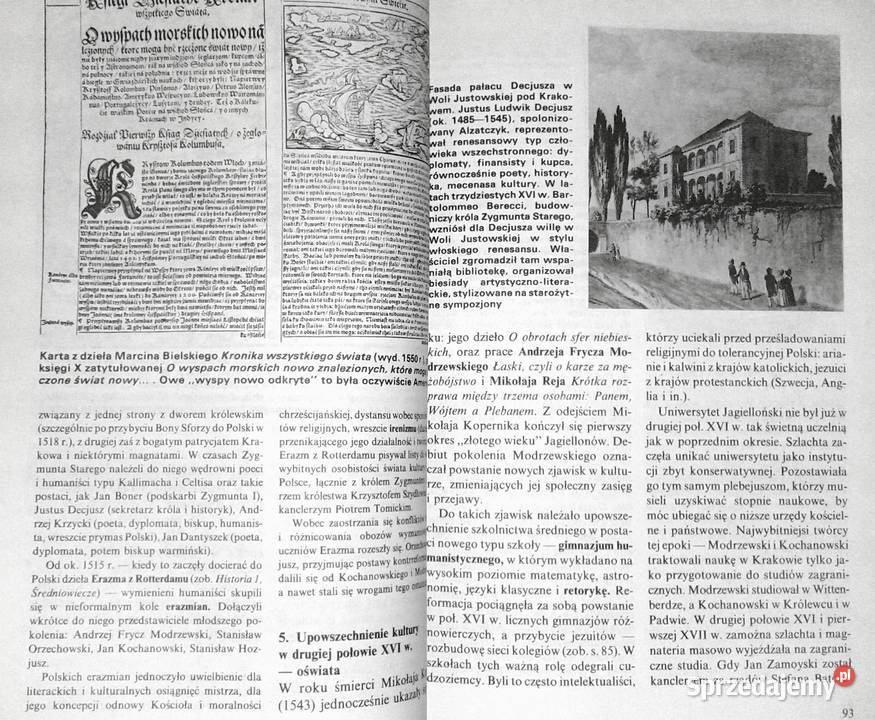 Historia 2 Dzieje nowożytne Tadeusz Cegieski Rok wydania 1991 Chełm sprzedam