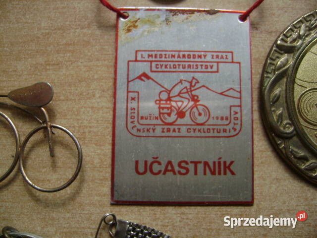 Starocie z PRL Stary rower Zestaw 9 gadżetów