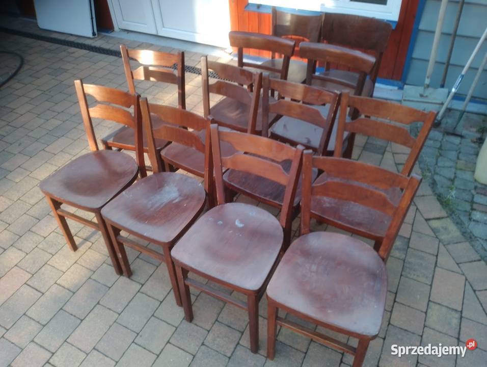 Krzesła drewniane 12 sztuk uzywane Wasilków