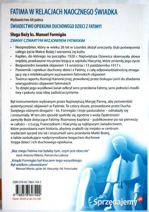 Fatima w relacjach naocznego świadka ks Manuel