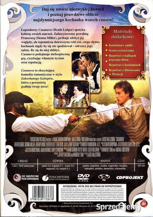 FENOMEN CASANOVA SZEŚĆ DNI SIEDEM NOCY PAKIET 3 sprzedam