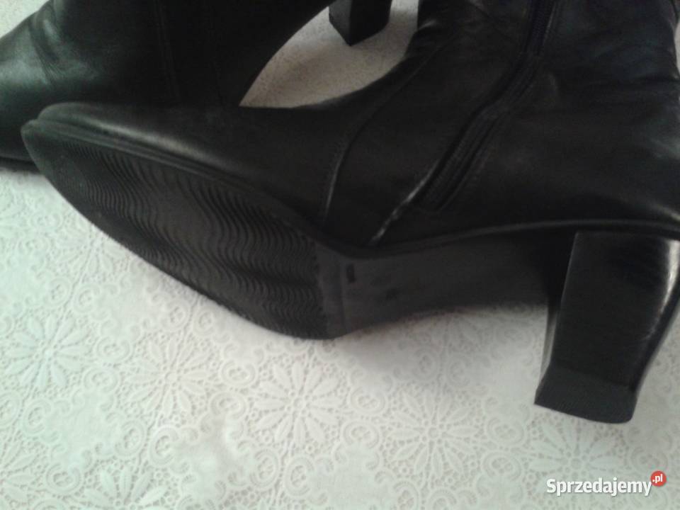 Kozaczki damskie całe z naturalnej skóry rozmiar skóra podkarpackie