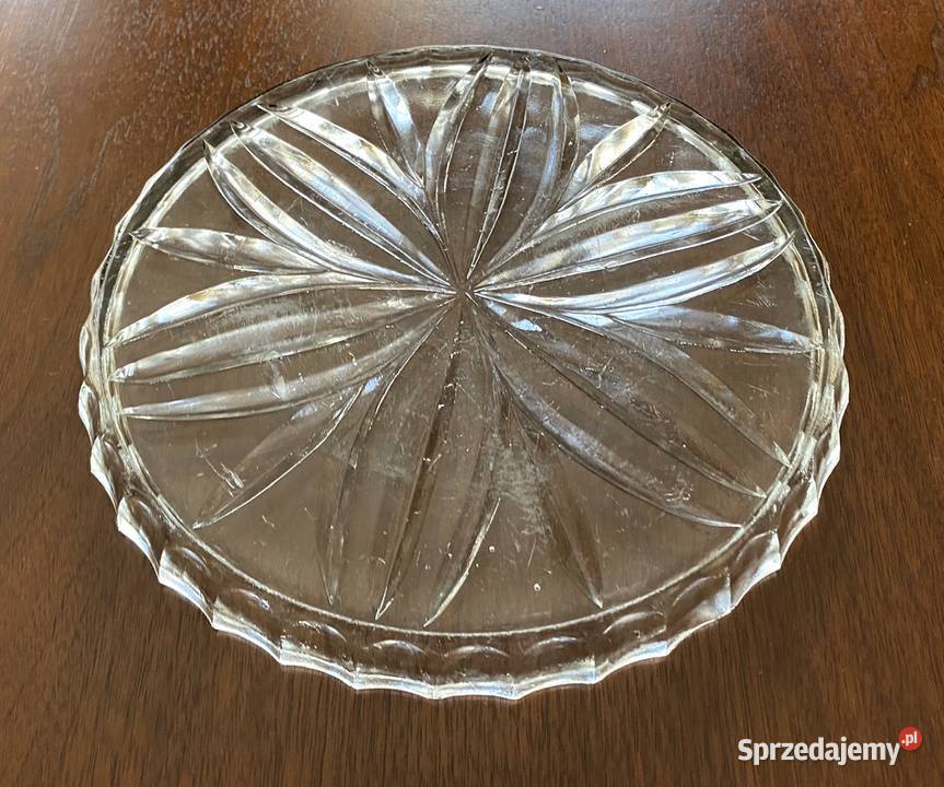 Szklana taca Ząbkowice z okresu PRLu Warszawa
