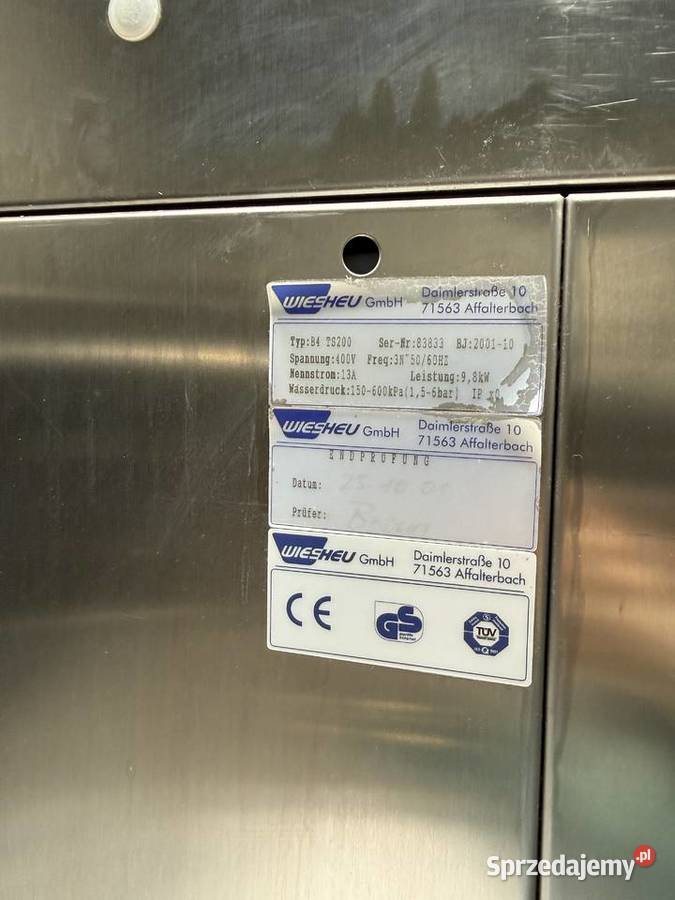 Piec konwekcyjnoparowy Wiesheu B4 TS200