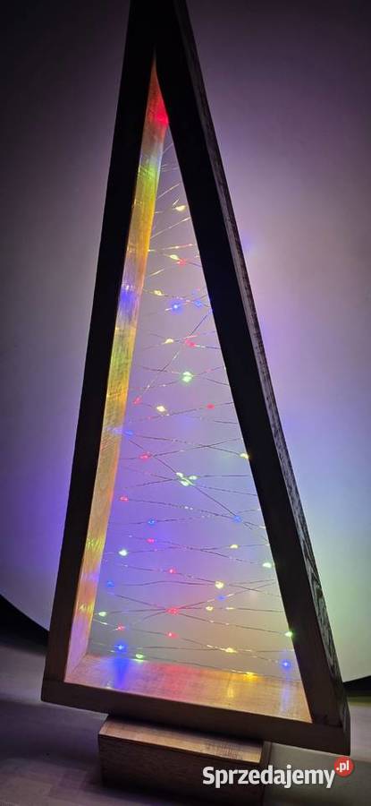 choinka święta led drewno Warszawa