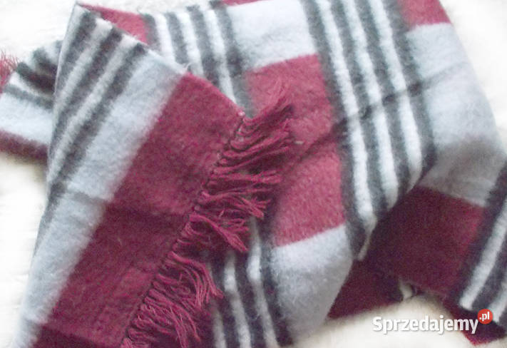 nowy szalik bordowo szary ciepły szeroki szalik kujawsko-pomorskie Bydgoszcz