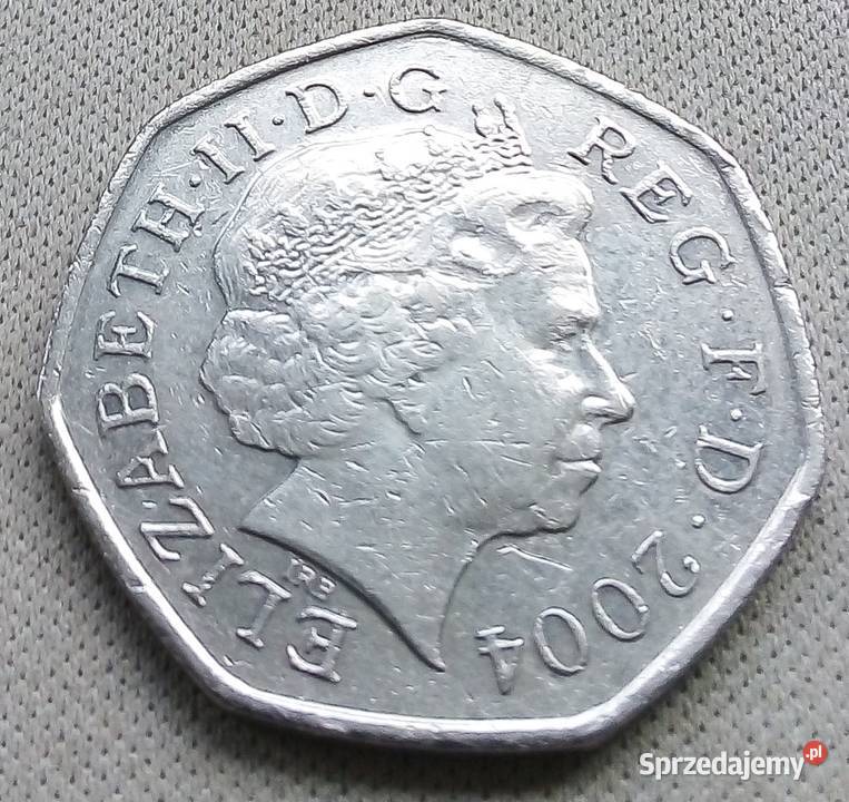 WIELKA BRYTANIA50 PENCE2004 r PIERWSZA MILA Legionowo