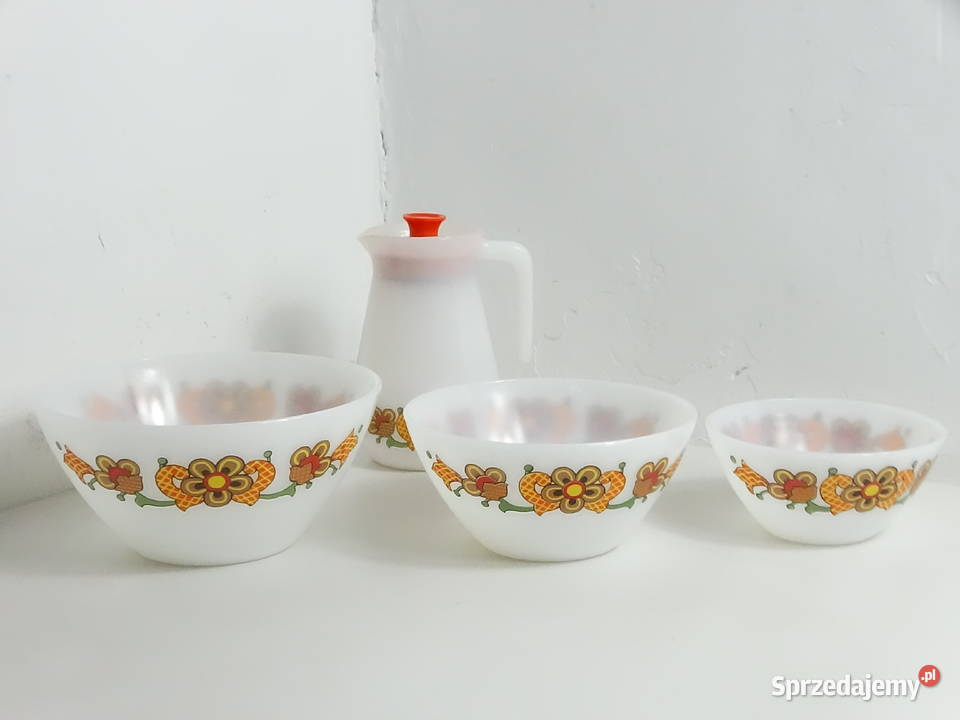 Vintage Zestaw Schott Mainz Jenaer Glas Dzbanek Biłgoraj sprzedam