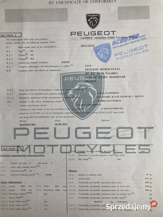 Sprzedam skuter Peugeot Kisbee Katowice