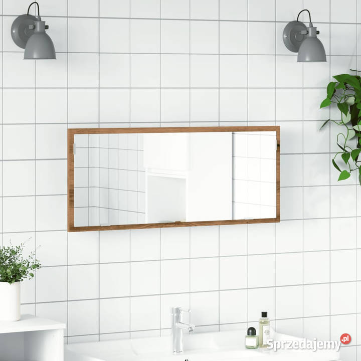 Lustro łazienkowe z LED dąb artisan 100x85x37 Łazienkowe