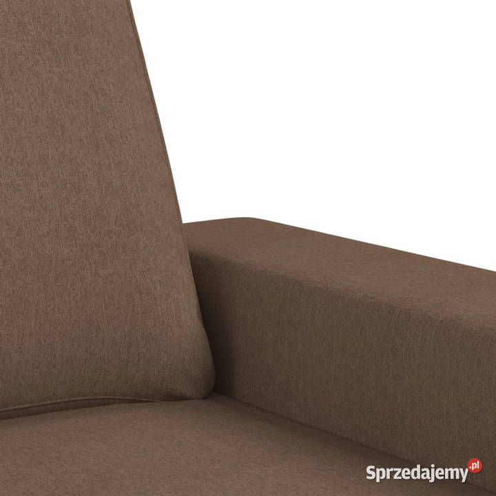 Sofa 2osobowa brązowa 140 tapicerowana tkaniną
