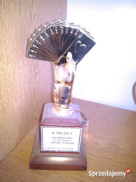 Jakieś stare puchary trofea BRYDŻ Ełk