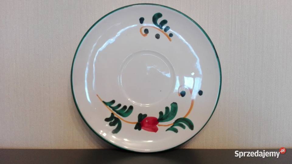 Talerz ceramiczny ręcznie malowany podlaskie Warpechy Stare
