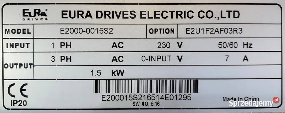 falownik 15kW 230V3x230V Silniki Pigża