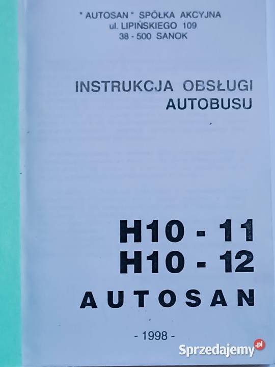 Autosan H101112 Instrukcja obsługi autobusu Rzeszów