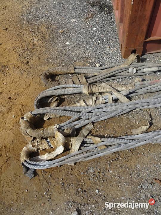 ZAWIESIE LINOWE LINA STALOWA PLECIONA 120 TON 8m Wąchock sprzedam