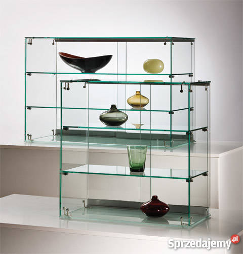 Gablota szklana z drzwiami witryna szklana meble Kielce