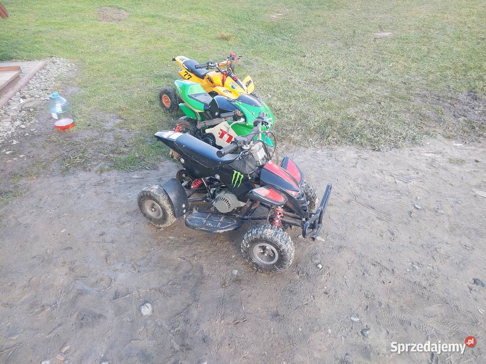 Pakiet 3 pocket bike quad 50 ścigacz 50 dzieci Rok produkcji 2022 Mszana Dolna sprzedam