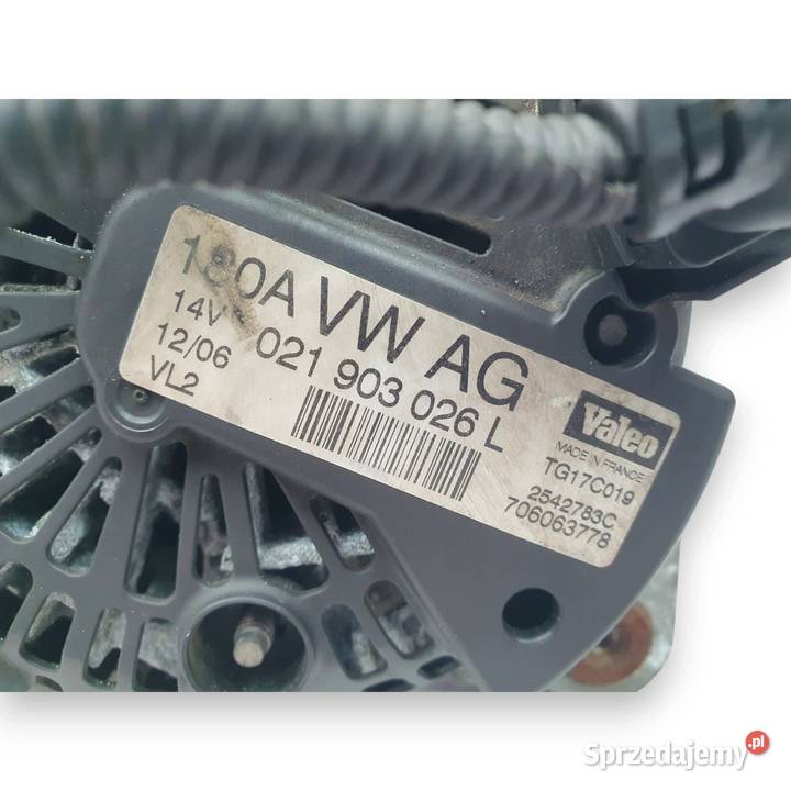 ALTERNATOR Passat B6 Golf V A3 20 TDI 180A osobowe Chełm sprzedam