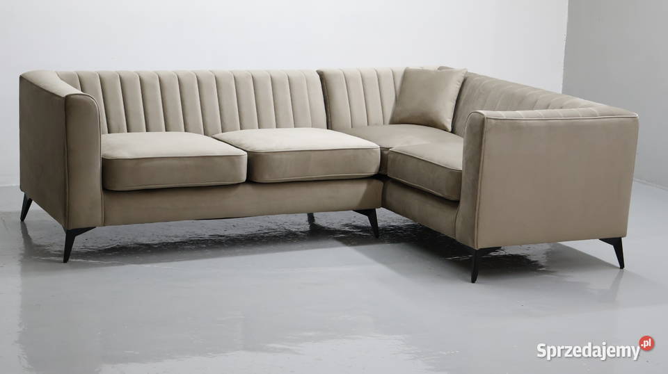 TŁL Narożnik nowoczesny design ciemny beż Poznań