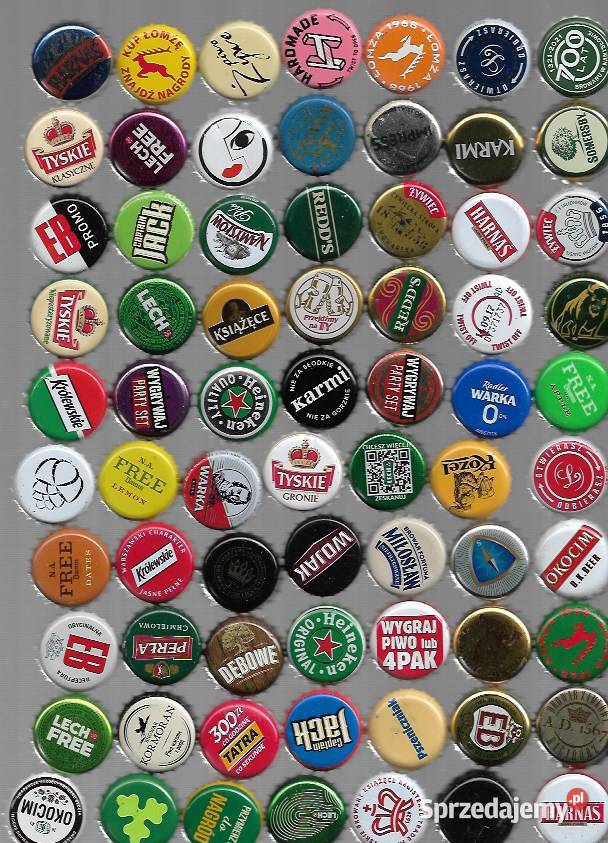 Polskie kapsle zdjęte z butelek Puławy