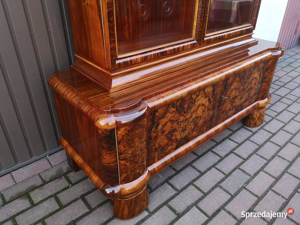 Witryna ARTDECO Politura Orzech Stara Antyk