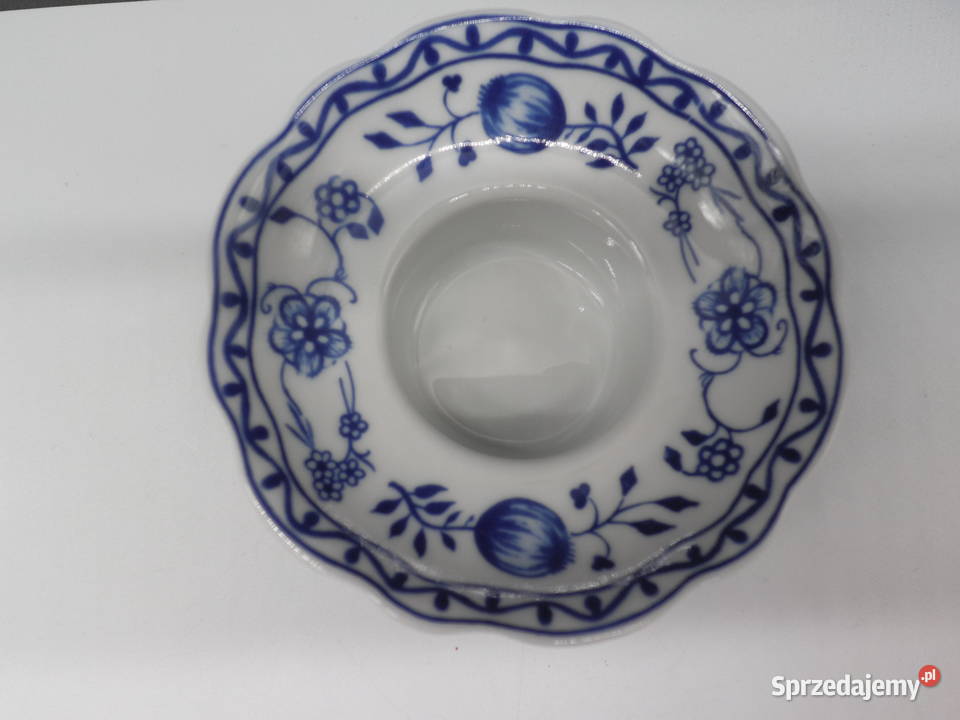 Świecznik Triptis Porzellan wzór cebulowy Raszków