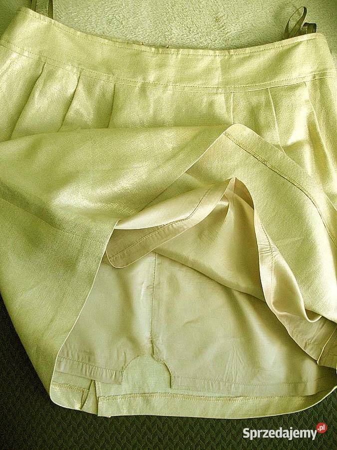 Spódnica Len złota 42 XL biodra 106 Siedlce