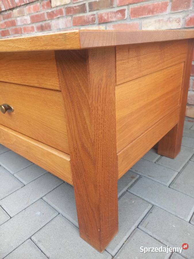 Stolik kawowy dębowy z szufladami Ława 569 Gawroniec sprzedam