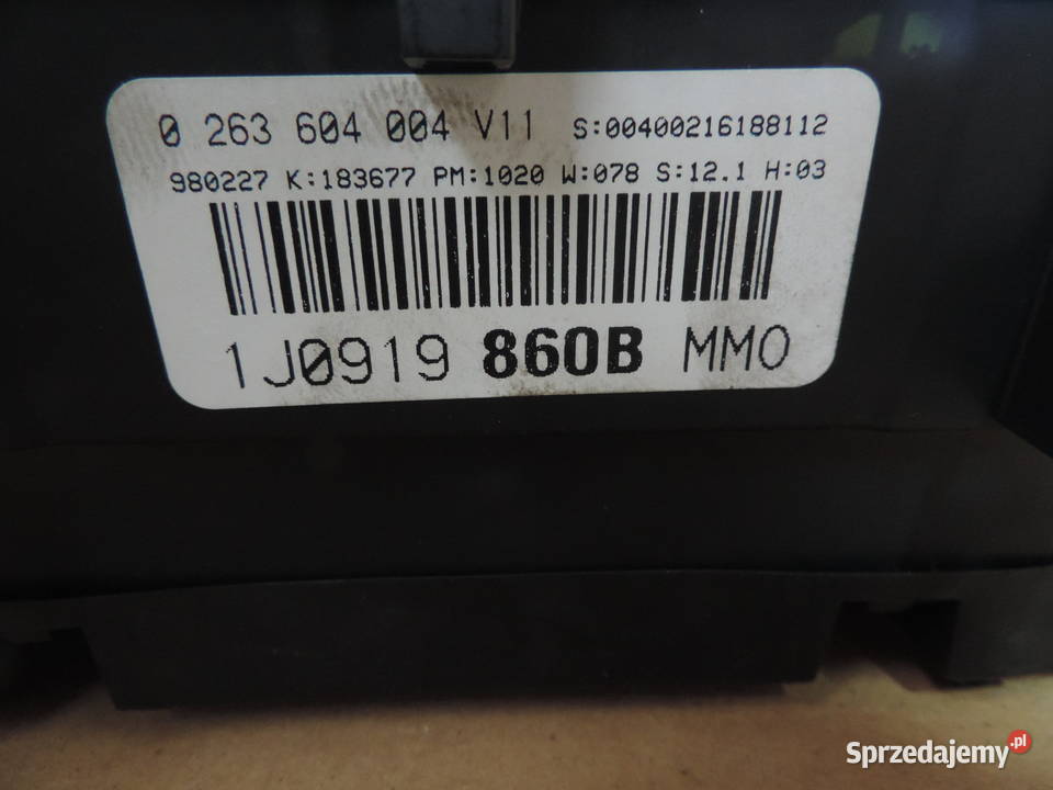 LICZNIK ZEGAR VW GOLF IV 19 TDI 1J0919860B liczniki, zegary małopolskie