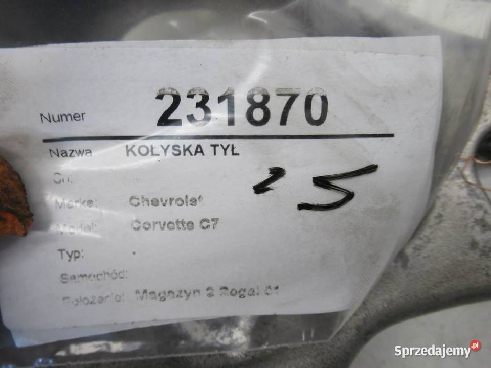 KOŁYSKA TYŁ CHEVROLET CORVETTE C7 TYLNA