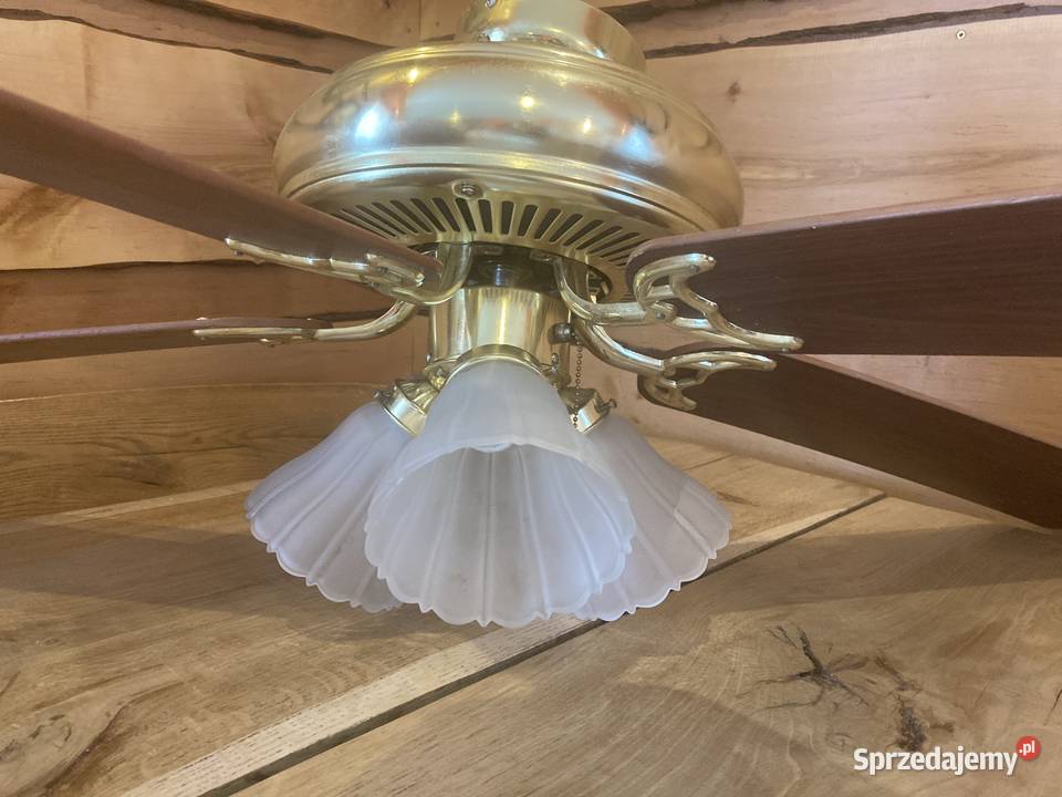 Wiatrak sufitowy retro odcienie brązowego Warszawa