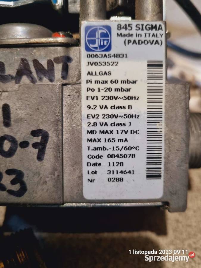 Części z demontażu Vaillant VUI 2807 R3 dolnośląskie Wrocław