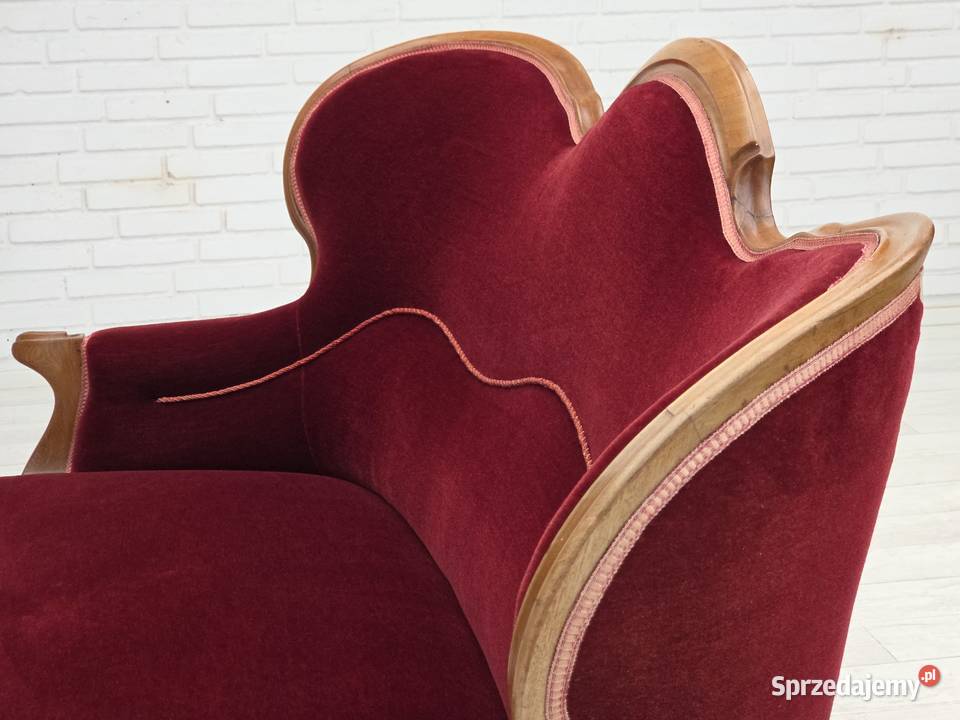 Lata 2030 XX wieku Duńska sofa dwuosobowa welur Poznań