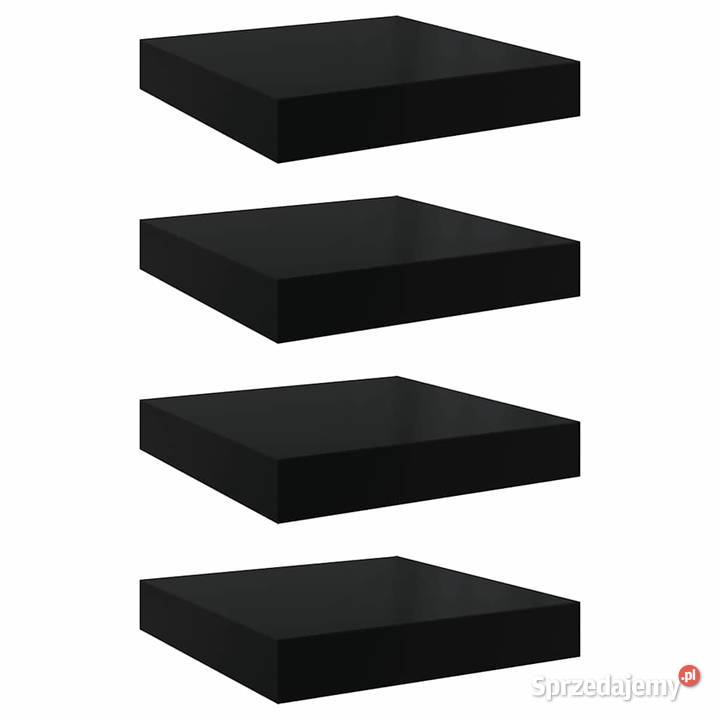 vidaXL Półki ścienne 4 czarne wysoki Warszawa