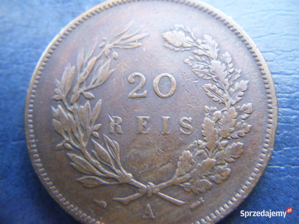 Stare monety 20 real 1891 Portugalia Lesko
