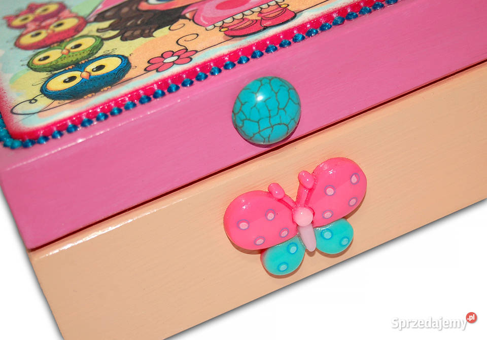 SZKATUŁKA drewniane pudełko BABY GIRL pastel Bydgoszcz