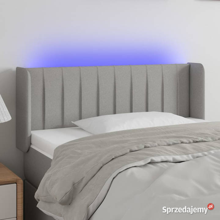 Zagłówek do łóżka z LED jasnoszary 83x16x7888 Warszawa sprzedam