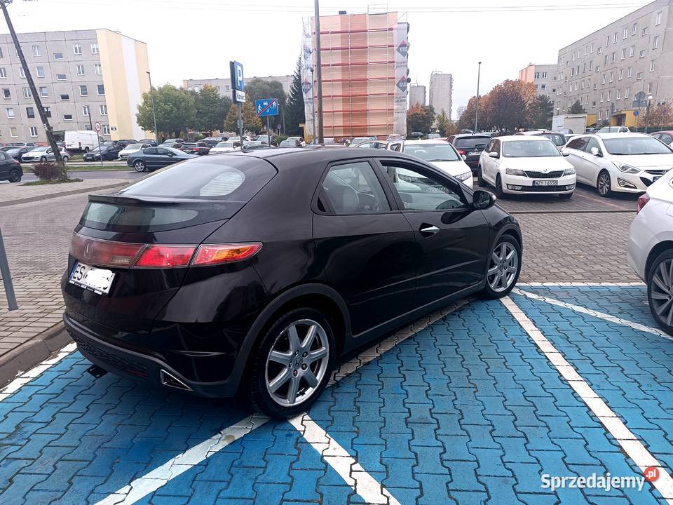 Honda Civic VIII 22ICDTI 140 czarny mazowieckie Żyrardów