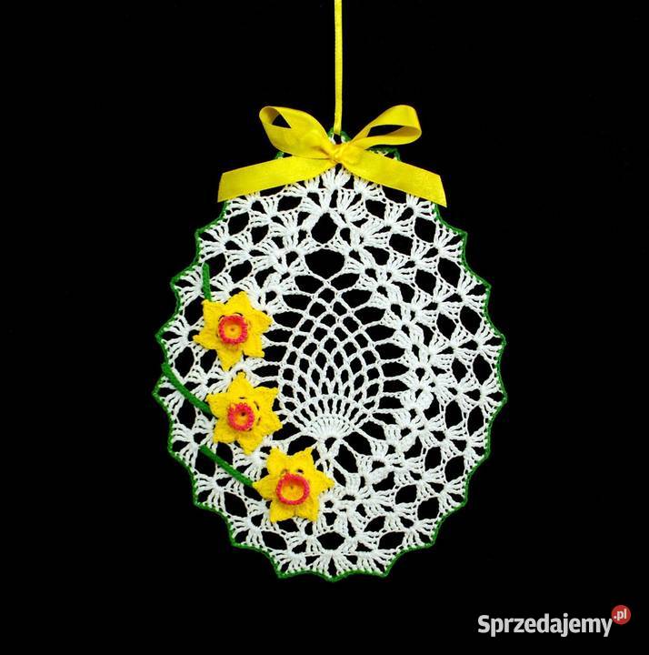 Zawieszka ozdoba na okno szydełkowa 17x22 Z213 sprzedam