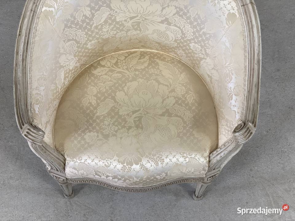 Fotel Ludwik XVI francuski tapicerowany styl Meble sprzedam