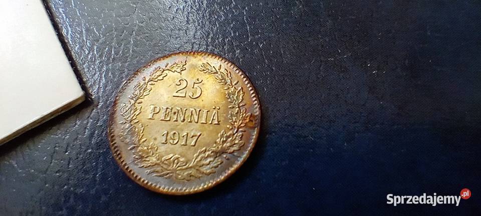 Stare monety 25 pennia 1917 odmiana 1 Finlandia Lesko